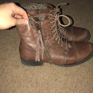 Brown combat boots!